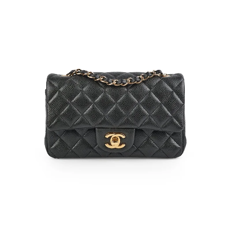 Chanel Mini Rectangular Dark Grey Caviar