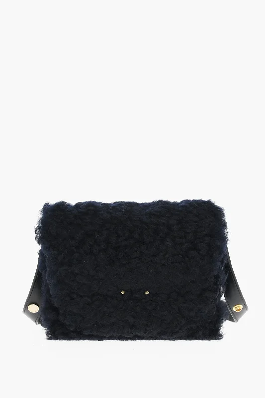 Marni Real Fur Shoulder Bag With Golden Details