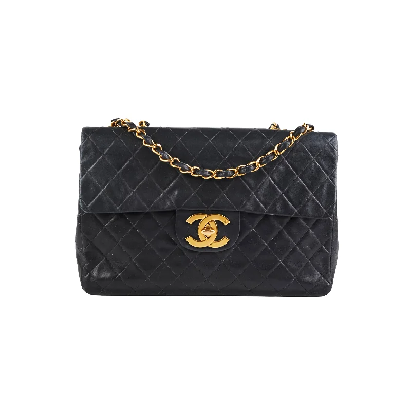 Chanel Maxi Jumbo Vintage Black Flap