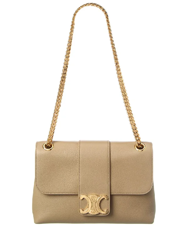 CELINE Victoire Medium Leather Shoulder Bag