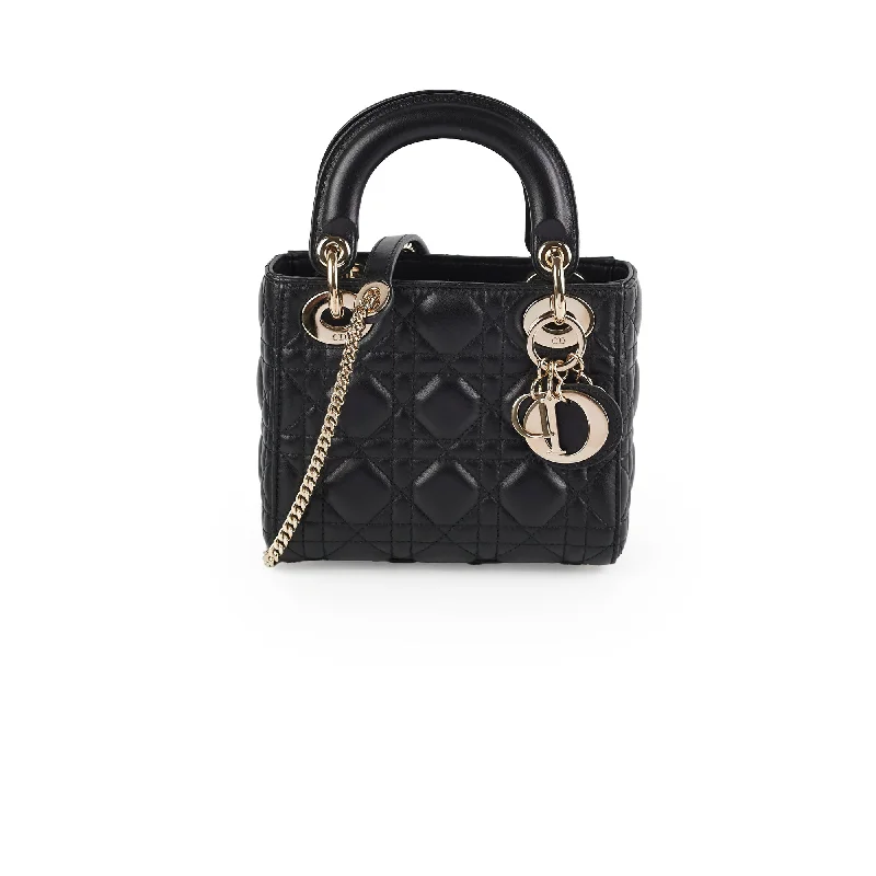 Mini Lady Dior Black Lambskin