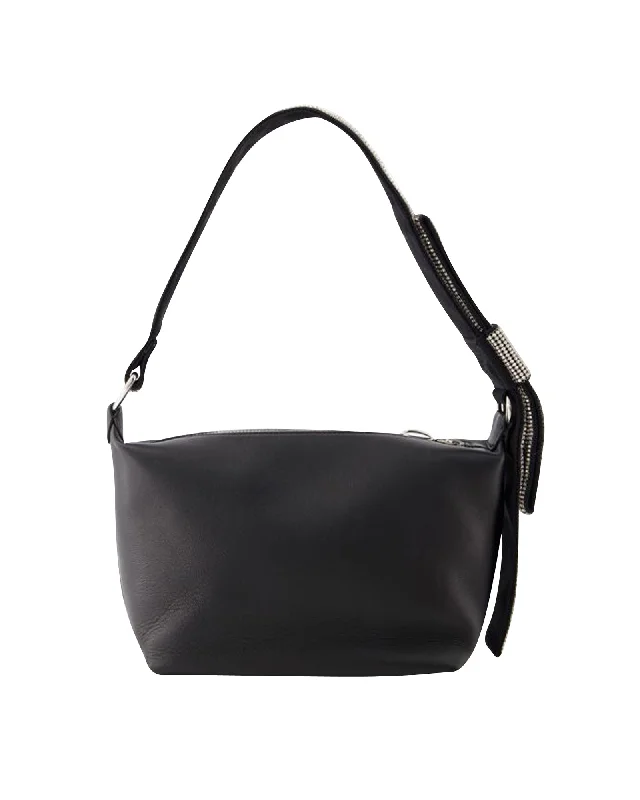 Hobo Bow Bag - Kara - Leather - Black