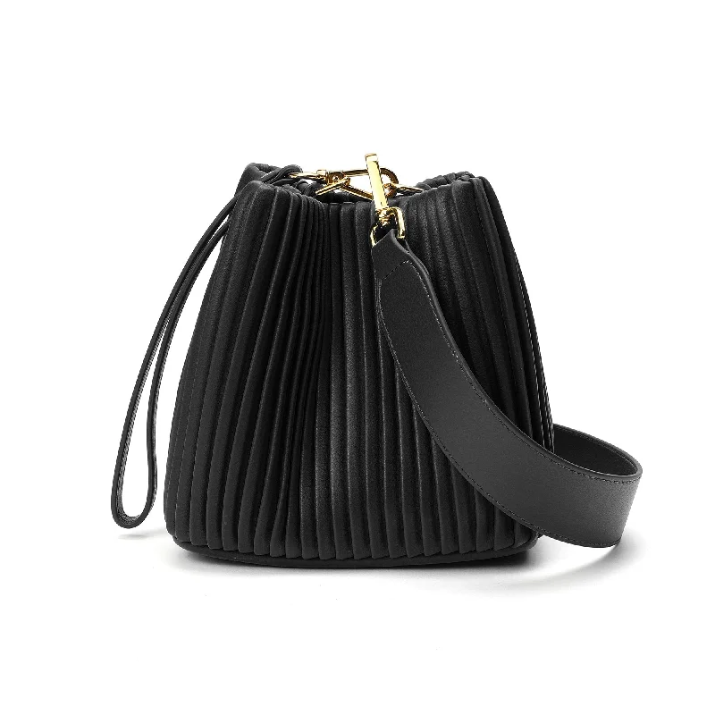 Tiffany & Fred Pleated Leather Shoulder Bag