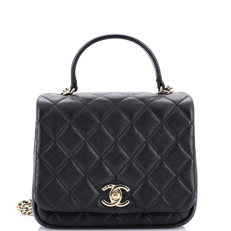 Citizen Chic Top Handle Bag Quilted Lambskin Mini