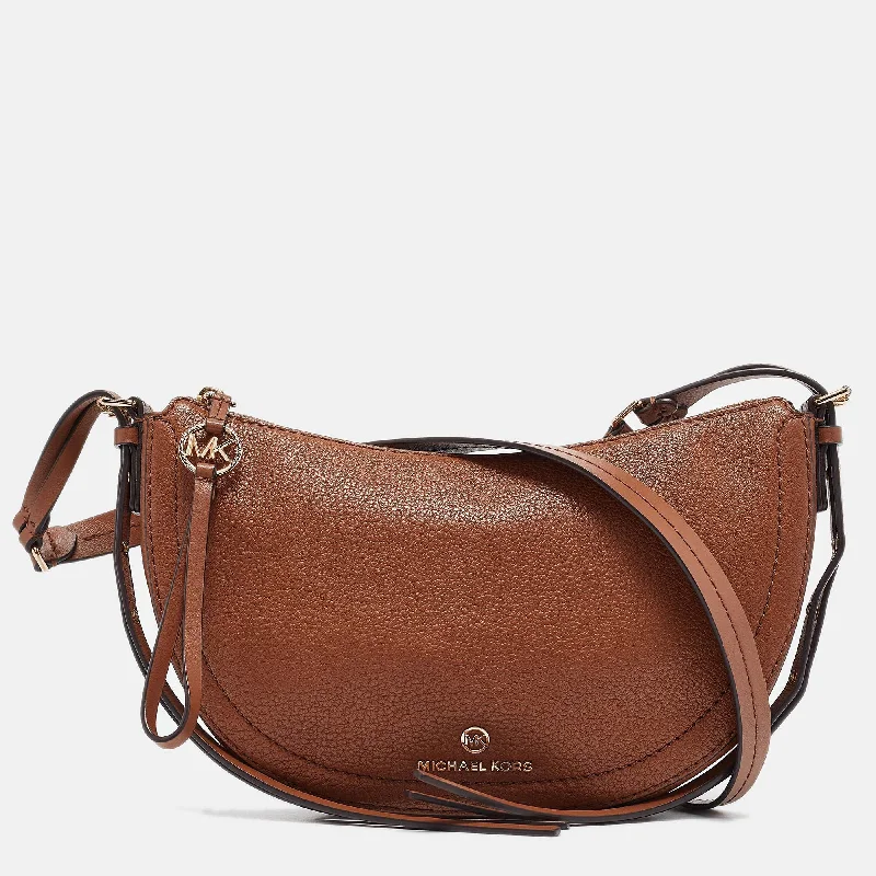 Michael Kors Brown Leather Camden Shoulder Bag