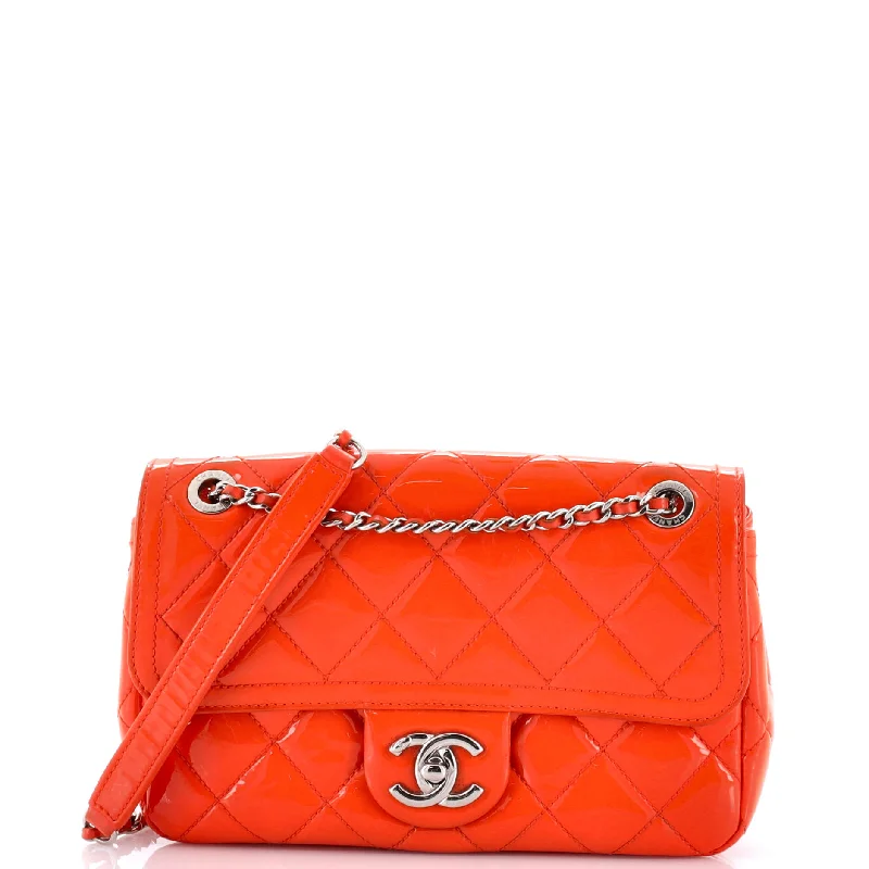 Coco Shine Flap Bag Quilted Patent Small