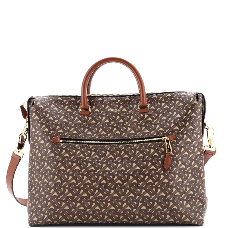 Manchester Zip Briefcase Monogram E-Canvas