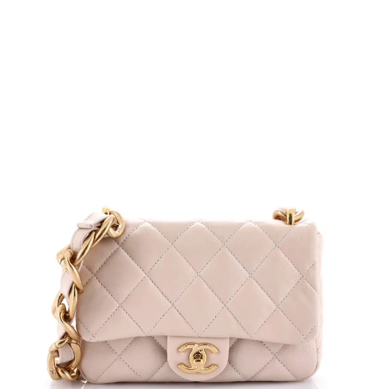 Funky Town Flap Bag Quilted Lambskin Small