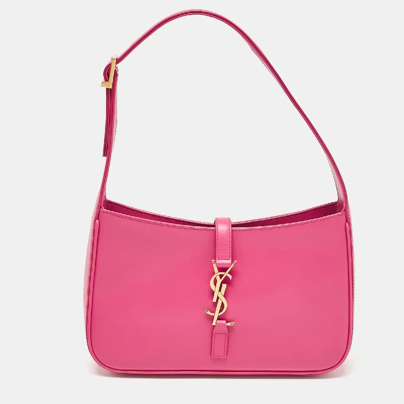 Saint Laurent Pink Leather Le 5 à 7 Shoulder Bag