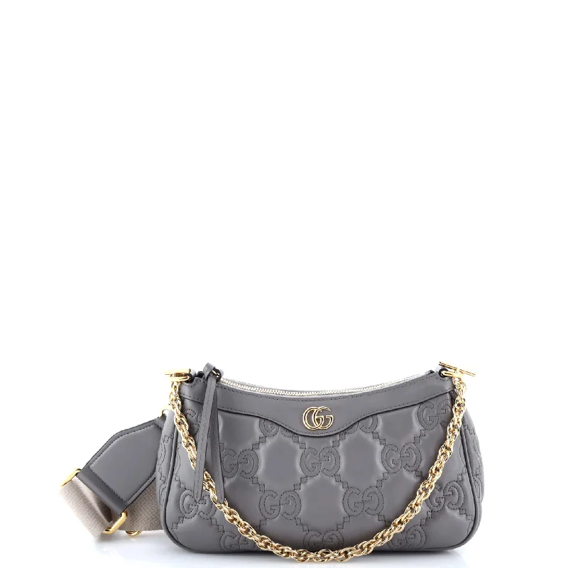 Zip Shoulder Bag GG Embossed Matelasse Leather Mini