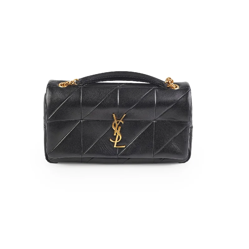 Saint Laurent Medium Lambskin Patchwork Chain Bag