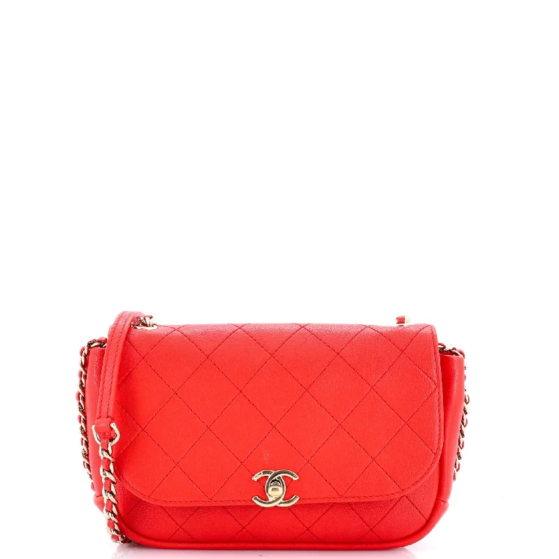 Casual Trip Flap Bag Quilted Lambskin Small