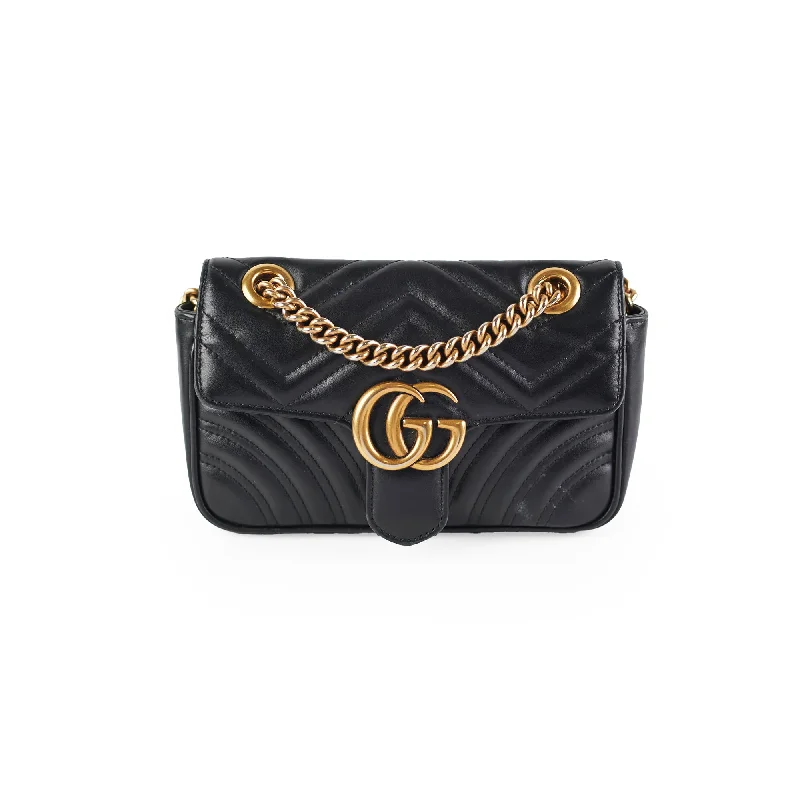 Gucci Mini Marmont Black Shoulder Bag