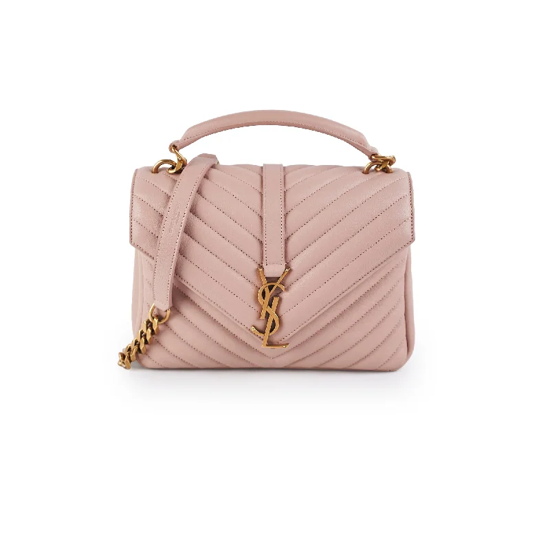 Saint Laurent College Medium Pink Bag