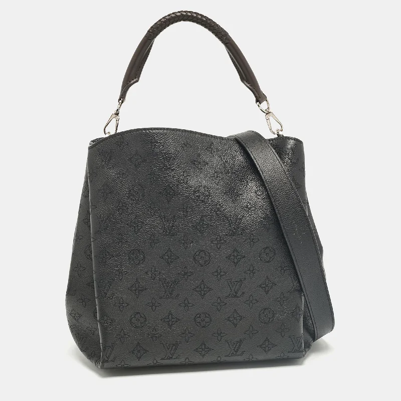 Louis Vuitton Black Monogram Mahina Leather Babylone Pm Bag