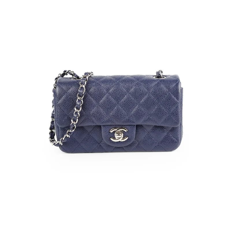 Chanel Mini Rectangular Navy Caviar