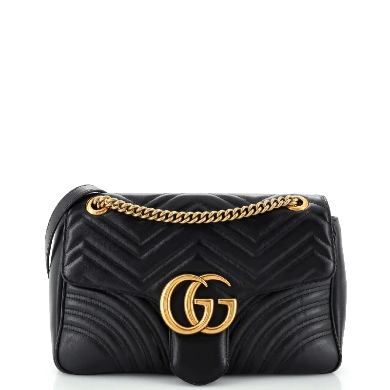 GG Marmont Flap Bag Matelasse Leather Medium