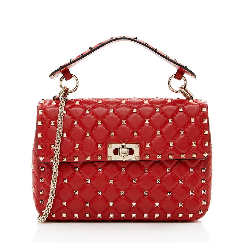 Valentino Calfskin Rockstud Spike Up Chain Shoulder Bag