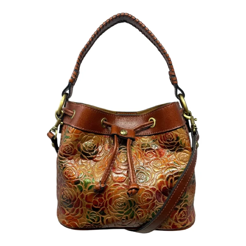 Elisa Burnished Bucket Handbag Designer By Patricia Nash, Size: Medium