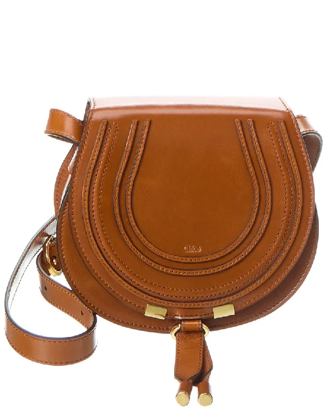 Chloé Marcie Small Leather Saddle Bag