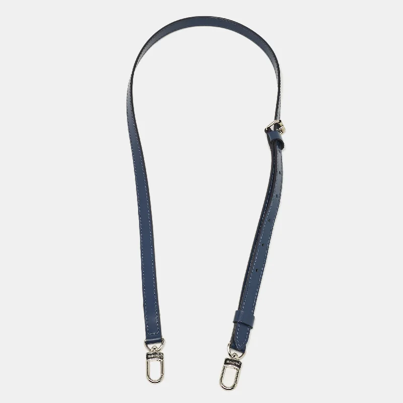 Louis Vuitton Navy Blue Leather Adjustable Shoulder Bag Strap