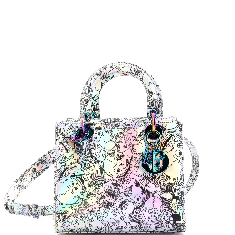 Lady Dior Art Bag Limited Edition Zhang Huan Metallic Leather Small