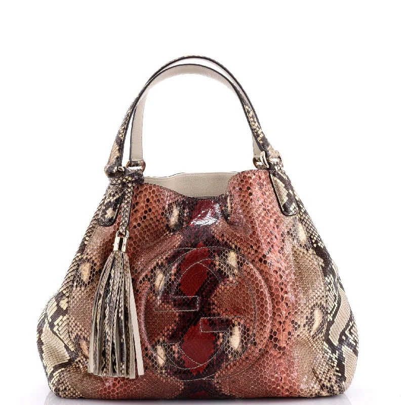 Soho Shoulder Bag Python Medium