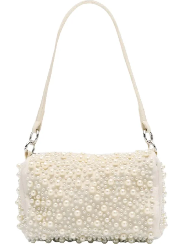 Girl's Full Pearl Bag In White