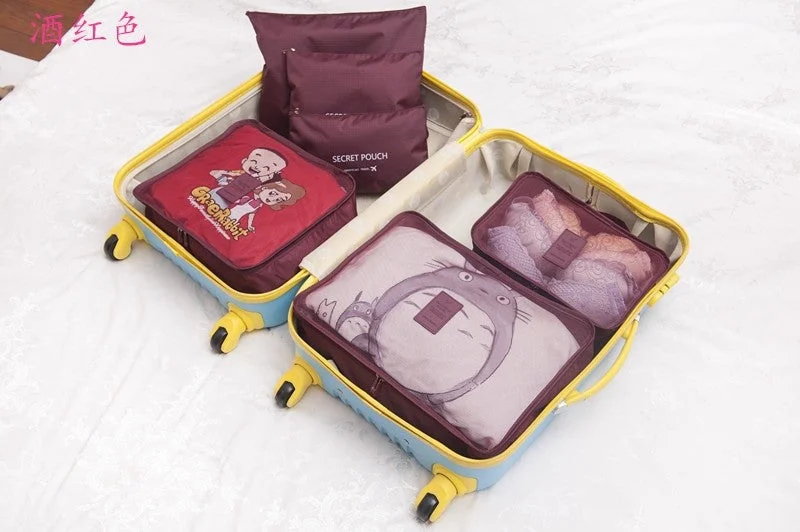 Travel Admission Bag Luggage Package Travel Clothing Storage Finishing Bags Cloth Collection Six