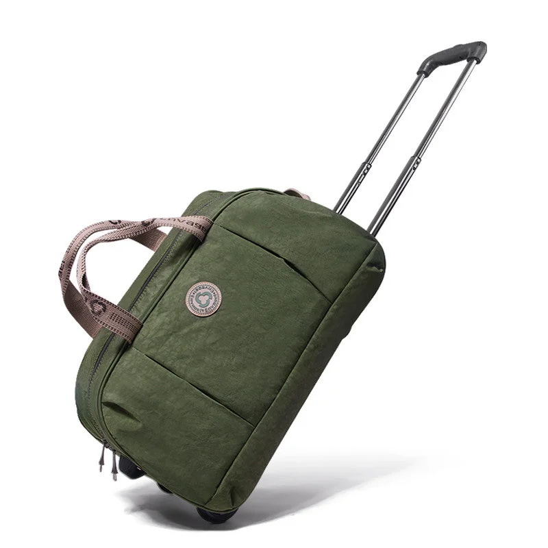 Trolley Bag Female Canvas Travel Bag Portable Bag Male Luggage,Student Trolley Luggage Bag