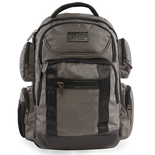 Original Penguin Odell 9 Pocket Laptop/Tablet Backpack Briefcase, Charcoal, One Size