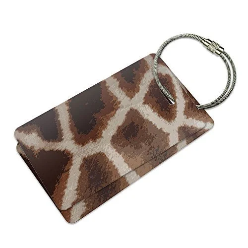 Giraffe Print Impressions Suitcase Bag Id Luggage Tag Set