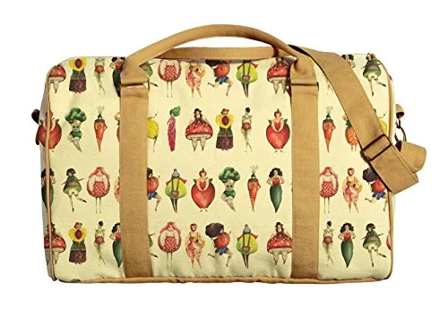 Fruits Girls Printed Canvas Duffle Luggage Travel Bag Was_42