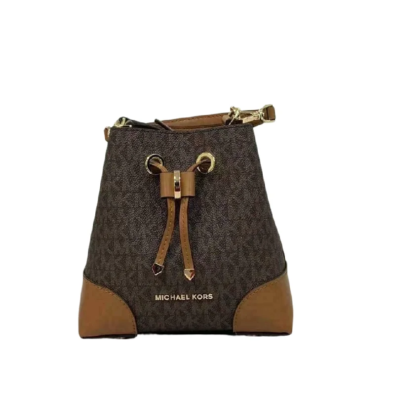 Michael Kors Mercer Gallery XS Convertible Bucket MK Signature Crossbody Bag