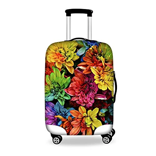 Youngerbaby Flower 3D Luggage Cover Spandex Travel Suitcase Protective 18"-30"