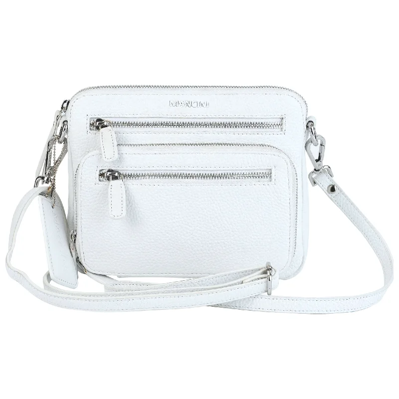 Mancini Pebbled Valerie Small Crossbody Bag