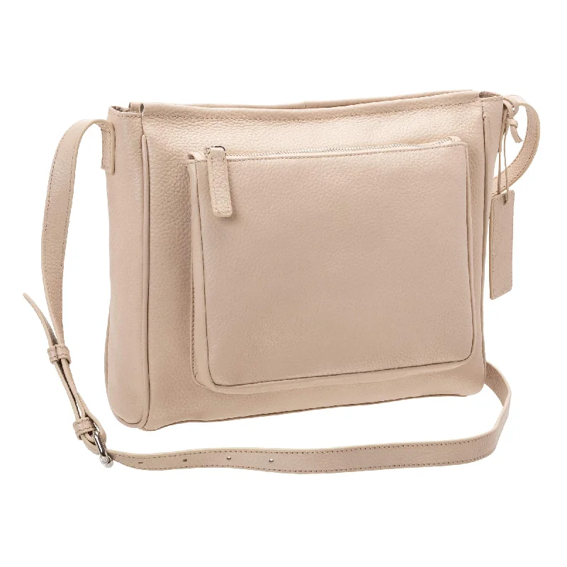 Mancini Pebbled Michelle Leather Crossbody Bag