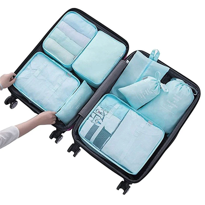 Tailup 8Pcs/Set Travel Storage Bag Set Suitcase Shoes Pouch Clothes Luggage Makeup Organiser For