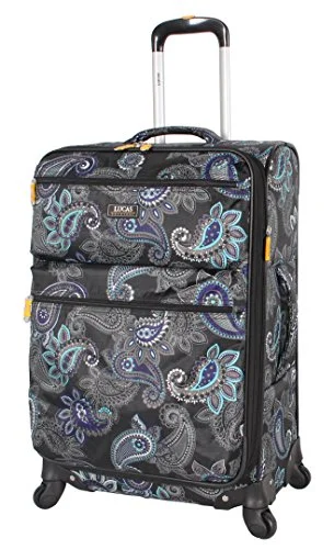 Lucas Printed Softside 24" Lightweight Expandable Luggage With Spinner Wheels (24In, Diva)