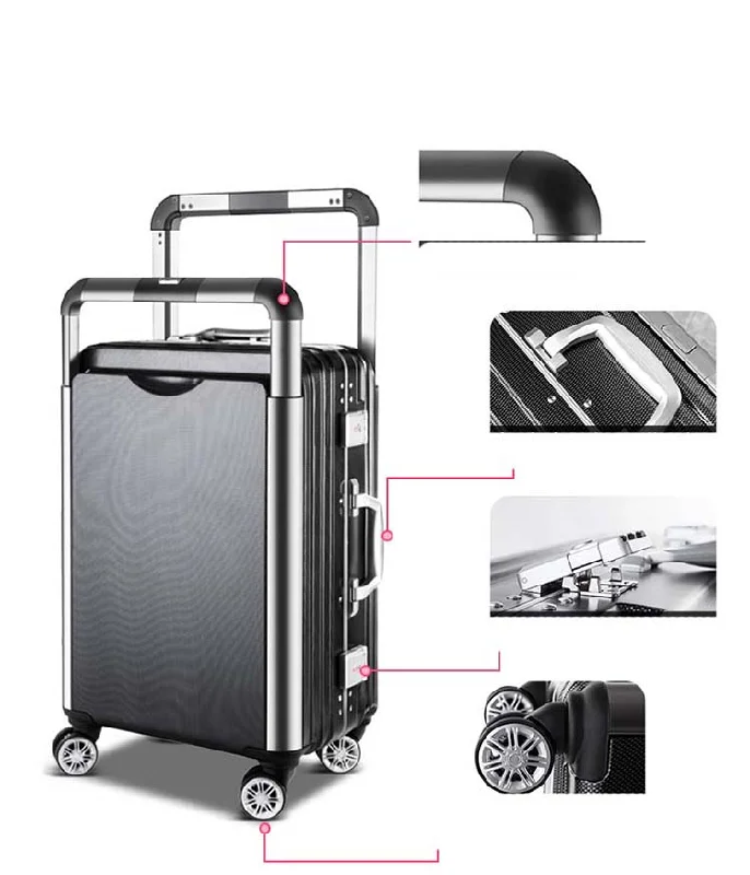 Travel Tale Couple Rolling Luggage Spinner Men Suitcase Wheels Women Trolley Aluminum Frame