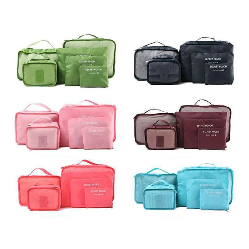 6Pcs Travel Storage Bags Shoes Clothes Toiletry Organizer Luggage Pouch Kits Wholesale Bulk Lots