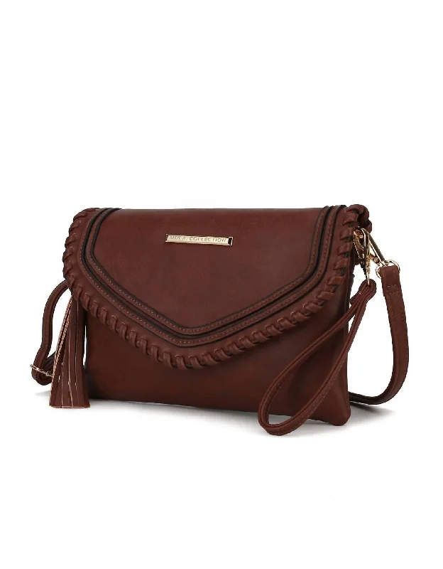 Remi Vegan Leather Shoulder Bag In Coffee