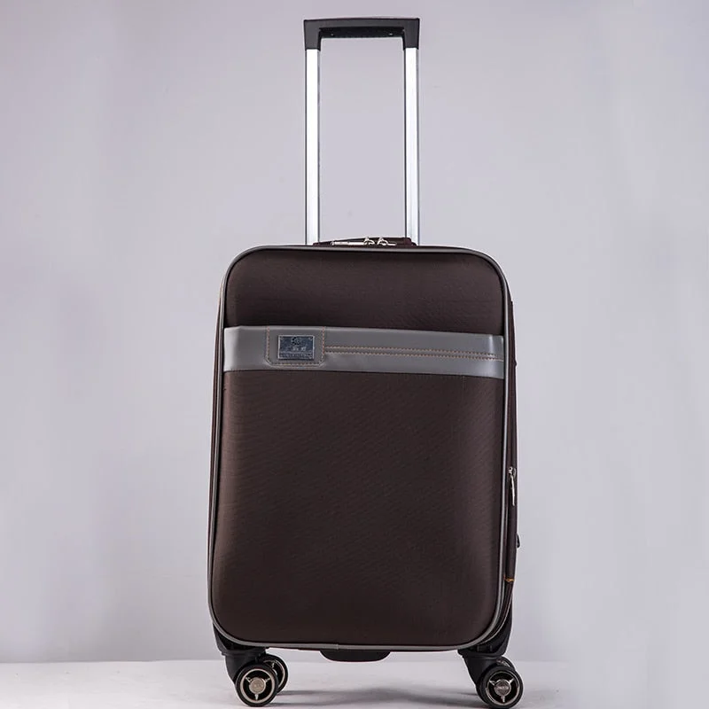 New Vintage Luggage Travel Trolley Suitcase Bag Women Man Oxford Waterproof Business Rolling Bags