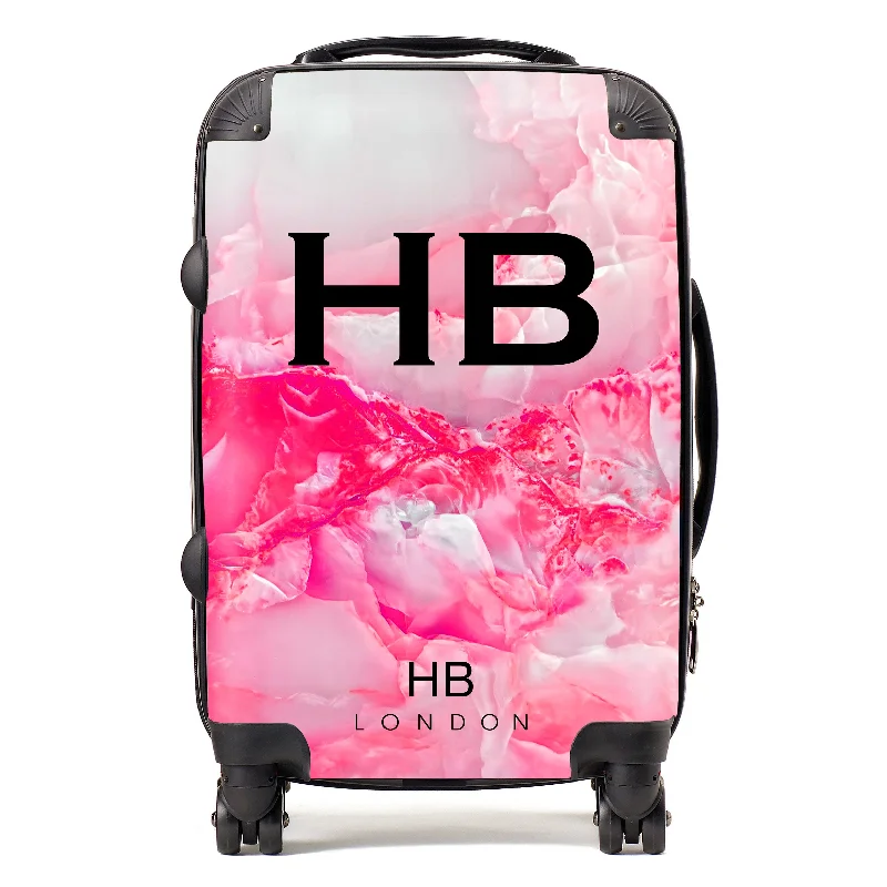 Personalised Hot Pink Onyx Initial Suitcase