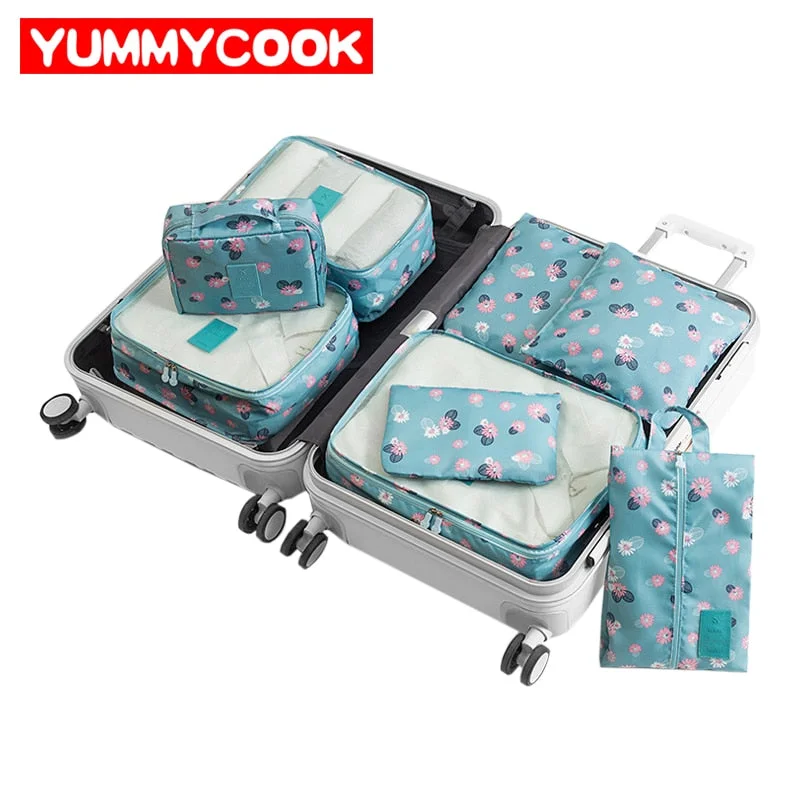 Travel Cosmetic Bag Suitcase Organizer Sets Underwear Clothes Wardrobe Closet Storage Pouch Luggage