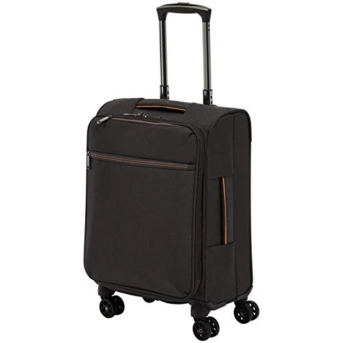 Amazonbasics Belltown Softside Luggage Spinner Suitcase Spinner - 21-Inch, Heather Black