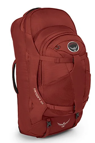 Osprey Packs Farpoint 55 Travel Backpack, Jasper Red, Medium/Large