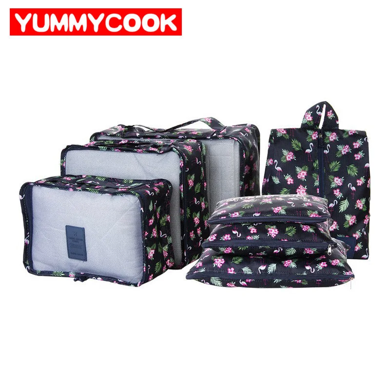 7Pcs/Set New Women Clothes Underwear Storage Bag Travel Shoes Pouch Luggage Organizer Case