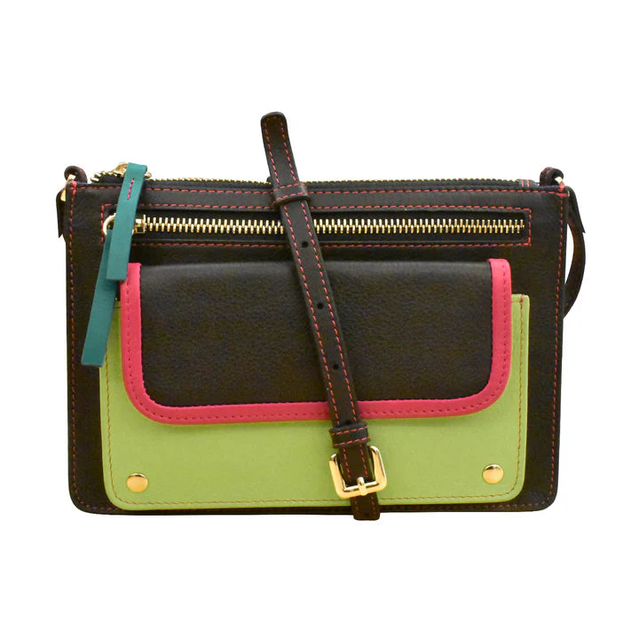 ili New York Leather Multi Color Slim Crossbody- $99.50- 6774