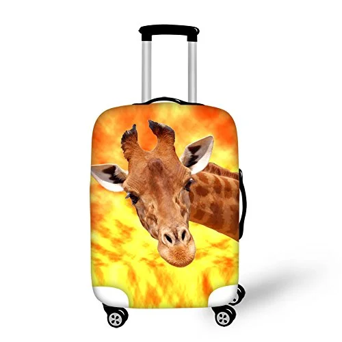 Funny Giraffe Design Luggage Cover Protective Suitcase Dust-Proof L